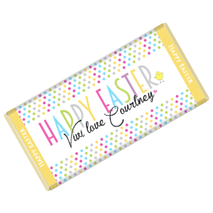 Easter Personalised Chocolate Bar Spotty