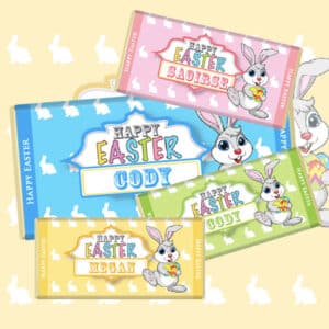 Easter Personalised Chocolate Bars. Luxury Irish Milk Chocolate