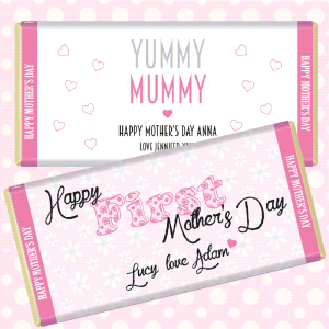 Mother's Day Personalised and Custom Chocolate Bars. Free delivery in Ireland