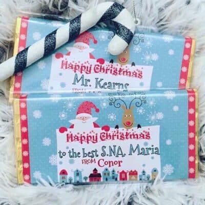 Personalised Teacher Chocolate Christmas