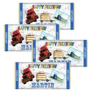 Pack of 10 Custom Birthday Chocolate Bars