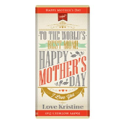 Mothers Day Personalised Chocolate Bar