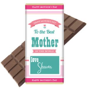 To-the-best-mother-personalised chocolate bar