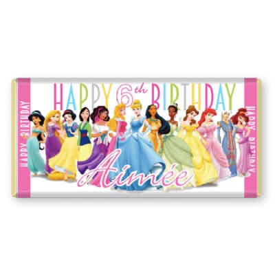 Disney Princess Personalised Chocolate Bar