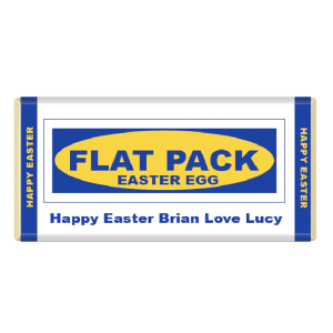 Flat Pack Easter Egg Personalised Chocolate Bar