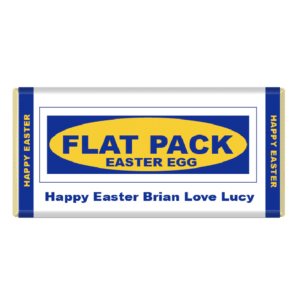 Flat Pack Easter Egg Personalised Chocolate Bar