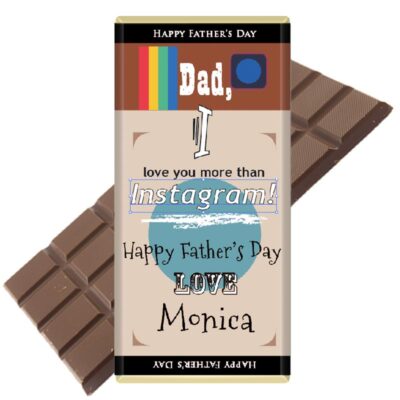 15 Fathers-Day-Instagram I love you more than instagram chocolate bar