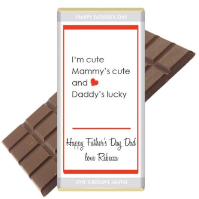 Mammy's cute Daddys lucky Chocolate Bar Fathers Day