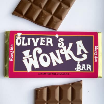 Wonka Chocolate Bar Personalised. Luxury Irish Chocolate