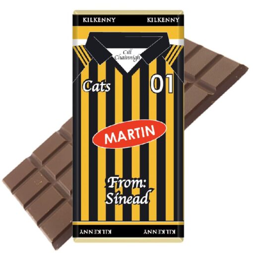 Large Kilkenny Jersey Chocolate Bar Personalised