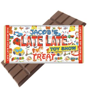 late late toy show personalised chocolate bar