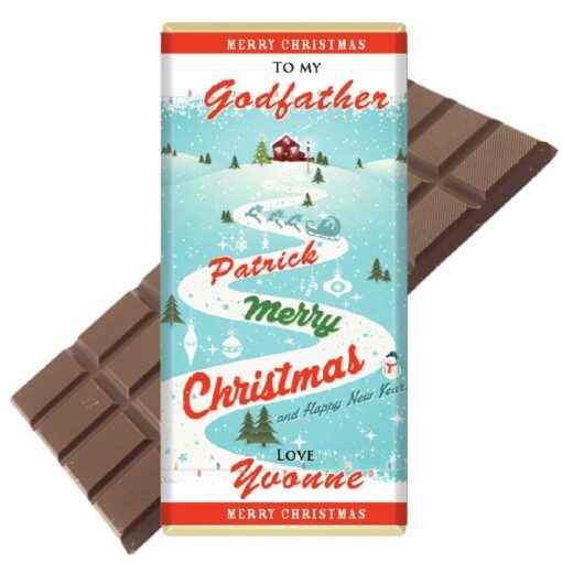 Godmother godfather personalised chocolate bar