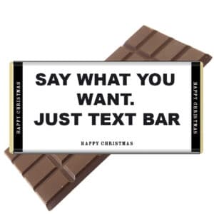 Just Text Chocolate Bar
