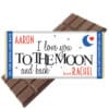 Love you to the moon and back personalised chocolate bar