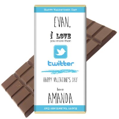 I love you more than twitter chocolate bar