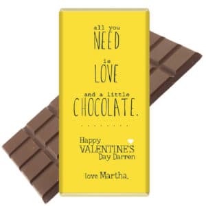 All-you-need-is chocolate personalised