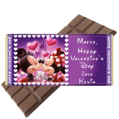 complete custom personalised valentines day chocolate bar