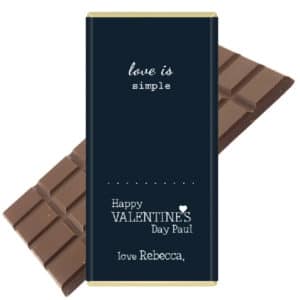 Love-is-simple-chocolate personalised