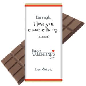 Love-you-as-much-dog-personalised chocolate