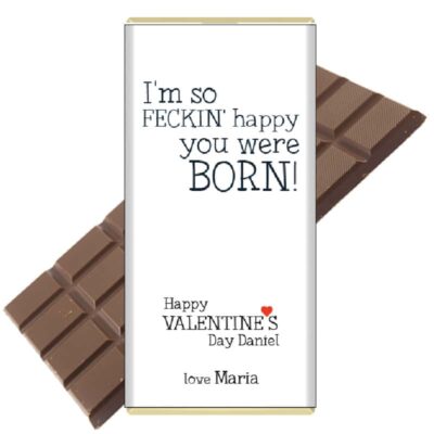 So-feckin-happy-personalised chocolate