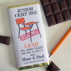 Junior Cert Cancelled 2021 Personalised Chocolate Bar