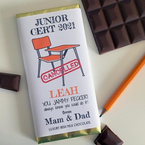 Junior Cert Cancelled 2021 Personalised Chocolate Bar