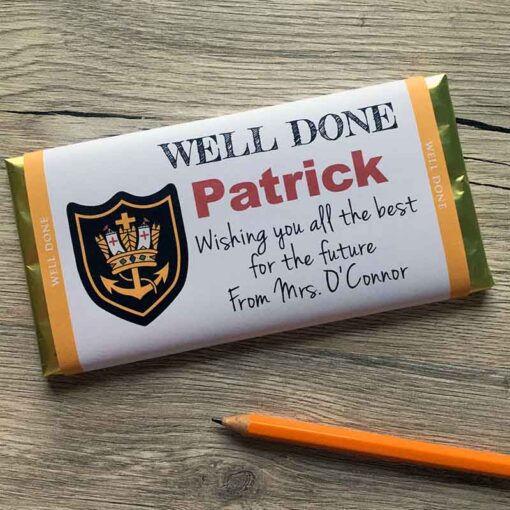 Personalised School Crest Custom Bars - Large