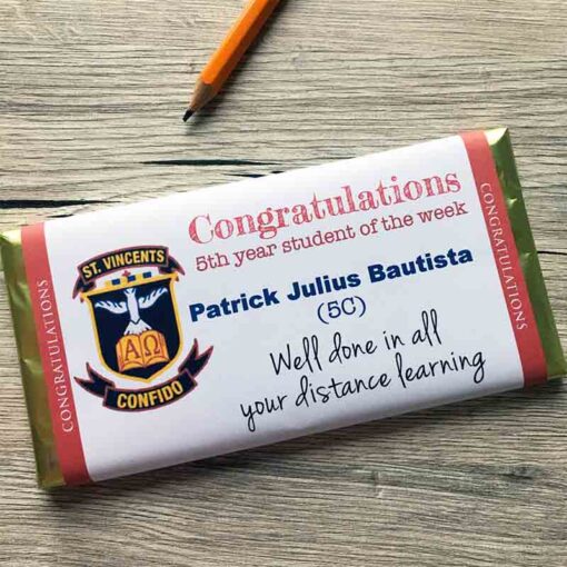 Personalised School Crest Custom Bars - Large