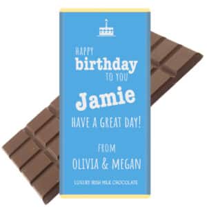 Happy Birthday BLUE Personalised Chocolate Bar