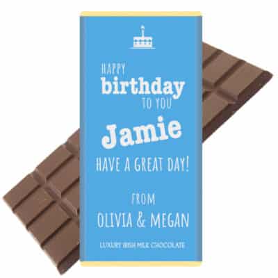 Happy Birthday BLUE Personalised Chocolate Bar