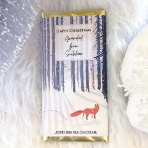 Christmas fox personalised Chocolate Bar