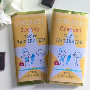 Congrats you're Vaccinated chocolate bar