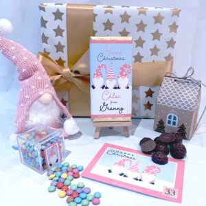 Personalised chocolate gnome chocolate gift box