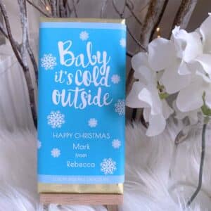 Baby it's cold outside Personalised Luxury Irish Chocolate Bar
