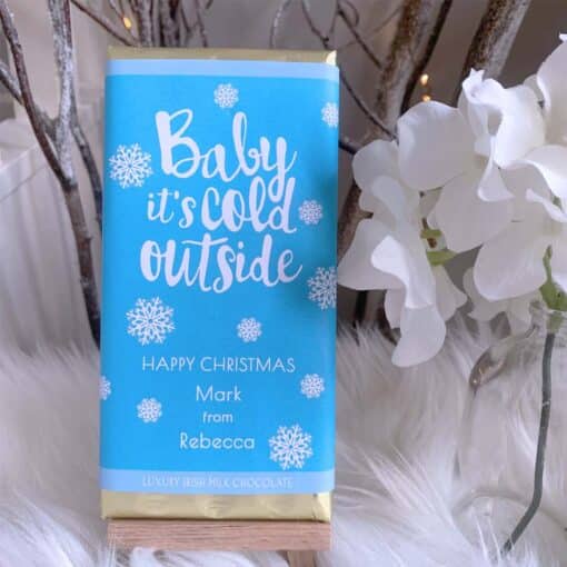 Baby it's cold outside Personalised Luxury Irish Chocolate Bar