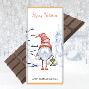 Happy Holidays Chocolate Bar Gnome Design